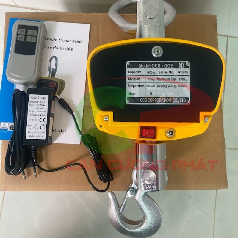 Hình ảnh mặt sau cân treo điện tử 1,5 Tấn OCS-GGE