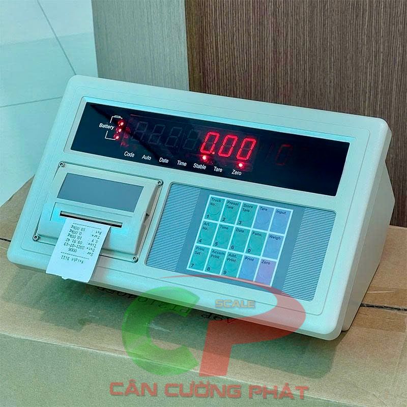 Hình ảnh bộ chỉ thị cân sàn điện tử in phiếu A9 3 Tấn