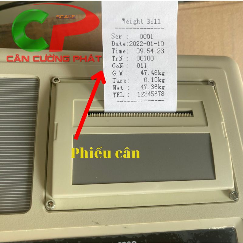 Hình ảnh phiếu in đầu cân A9