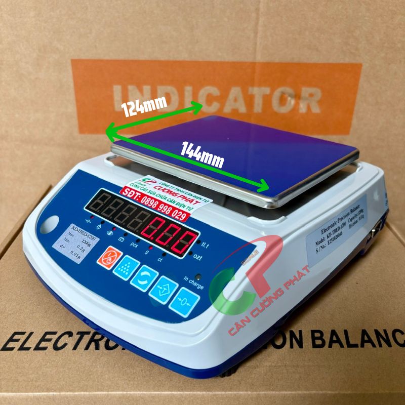 Kích thước đĩa cân điện tử KD-TBED 1200g