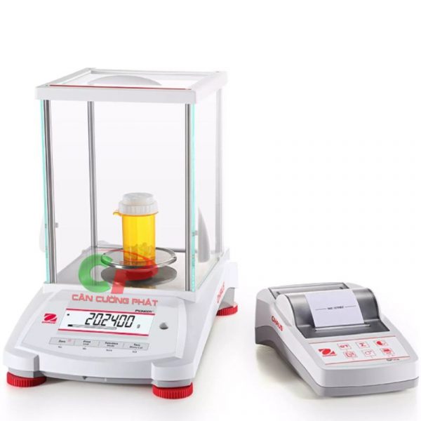 Cân điện tử phân tích OHAUS PX224E kết nối máy in
